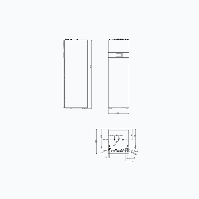 Trident Titan Pro 08M-TIO - Indoor unit technical drawing