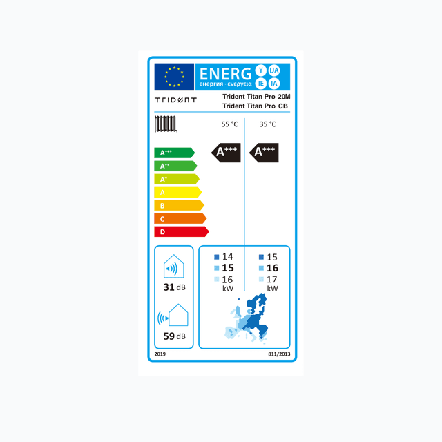 Trident Titan Pro 20M-CB - Energy label